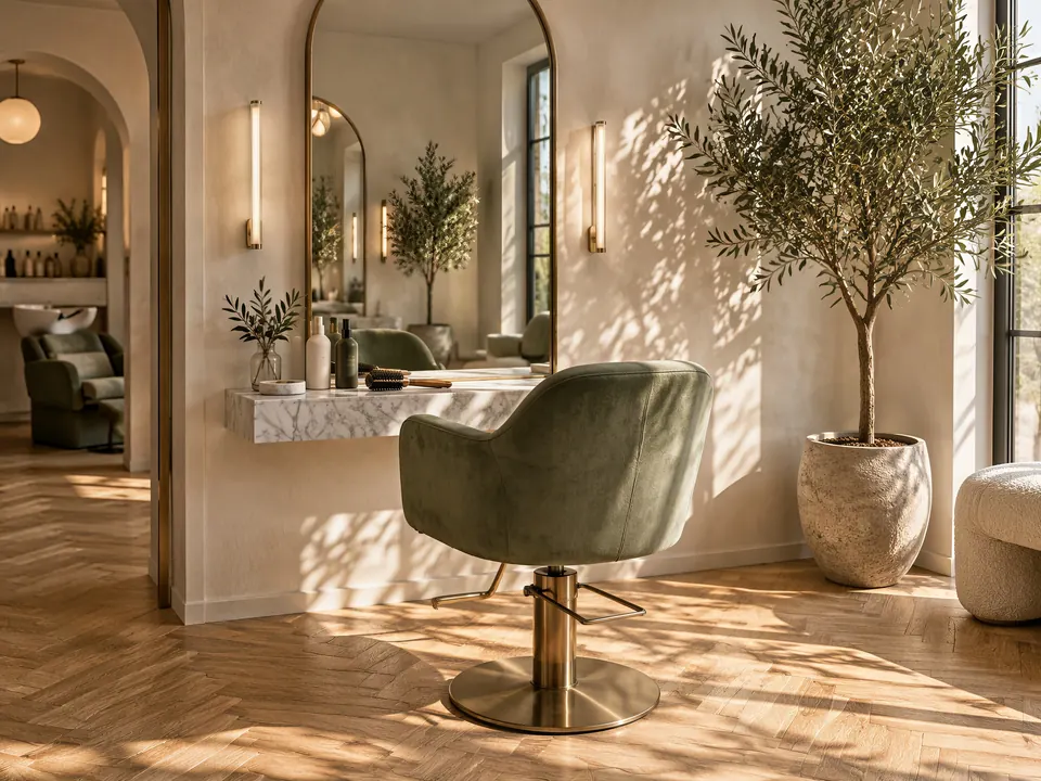 Friseursalon in hellem Tageslicht