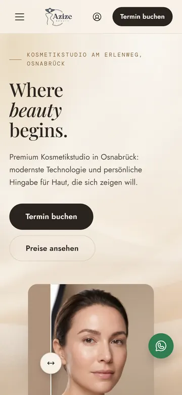 Azize Beauty am Handy